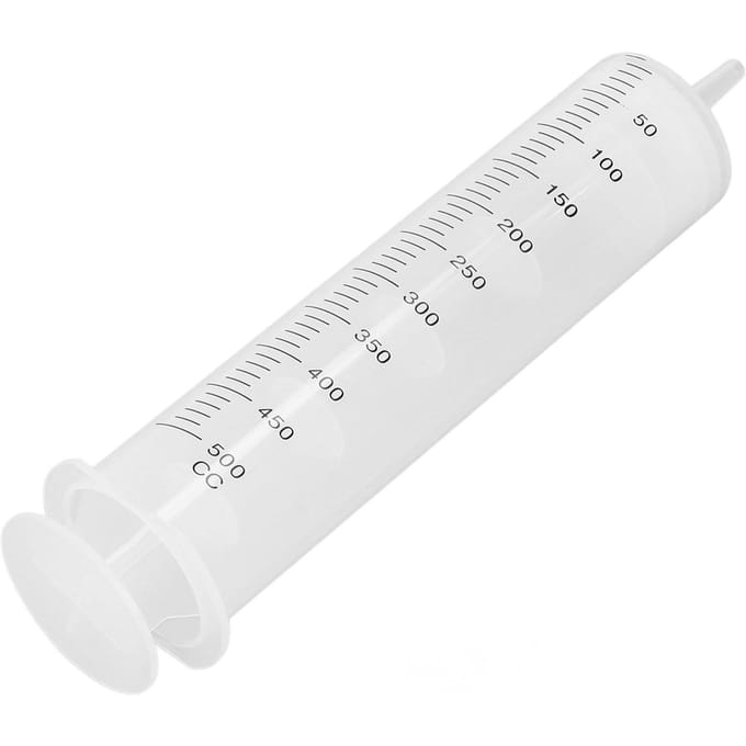 Grote Spuit Polypropyleen 500ml Capaciteit met Schaal Gereedschapsset Kit voor Doseren white