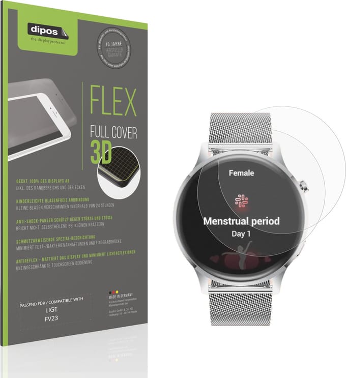 dipos FLEX – 2x Matte Screenprotector geschikt voor LIGE FV23 | Volledige Schermbescherming | Case-Friendly