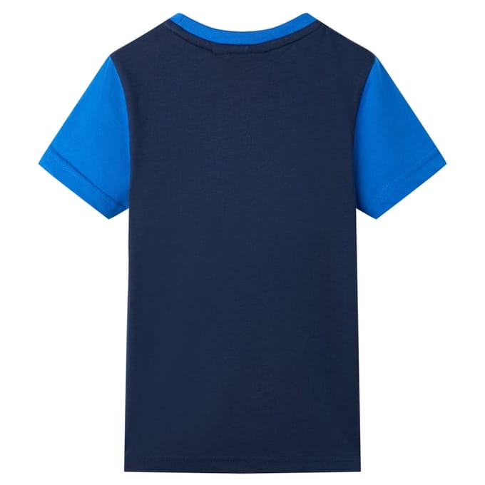 vidaXL Kindershirt 128 blauw en marineblauw