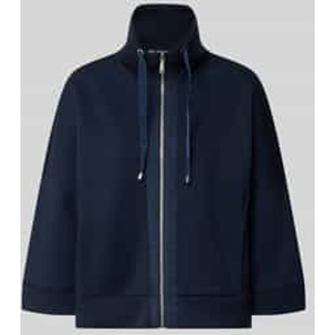 Tom Tailor - Scuba-sweatjack met boxy pasvorm - Maat M - sky captain blue