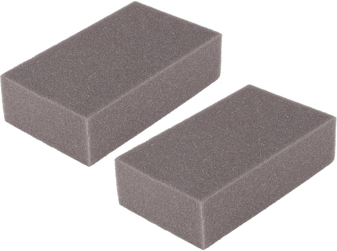 Magic Clean autospons - 2x - grijs - foam - 19,5 x 11,5 x 7 cm - jumbo - was spons