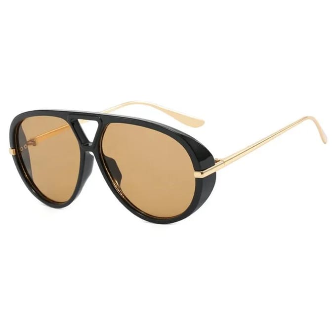 Oversized Dames Zonnebril Mode Groot Montuur Gele Lens UV-bescherming Luxe Designer Zonnebrillen 1PC gray