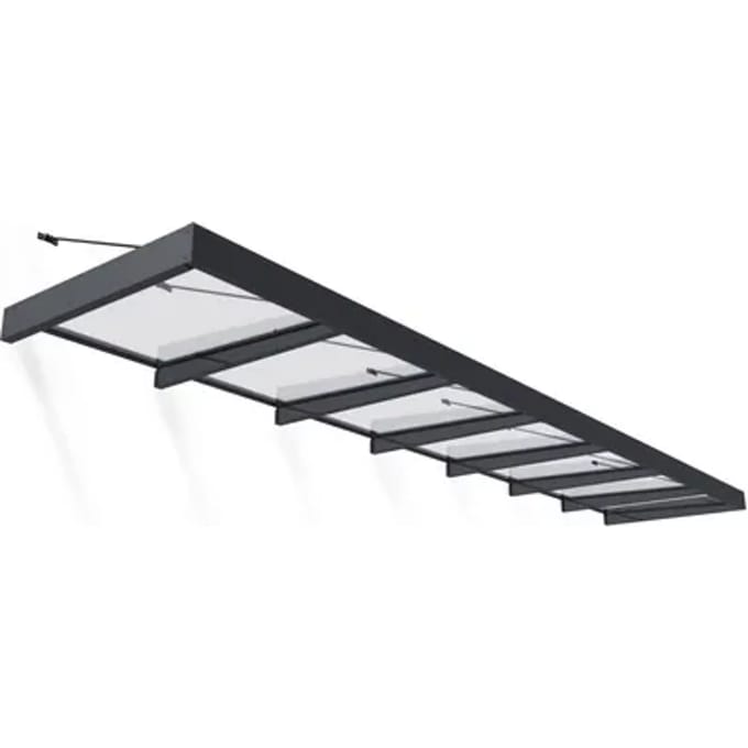 Palram | Canopia - Deur En Veranda Luifel Sophia Xl - Grijs - 660x140cm
