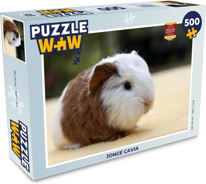 Puzzel Jonge cavia - Legpuzzel - Puzzel 500 stukjes