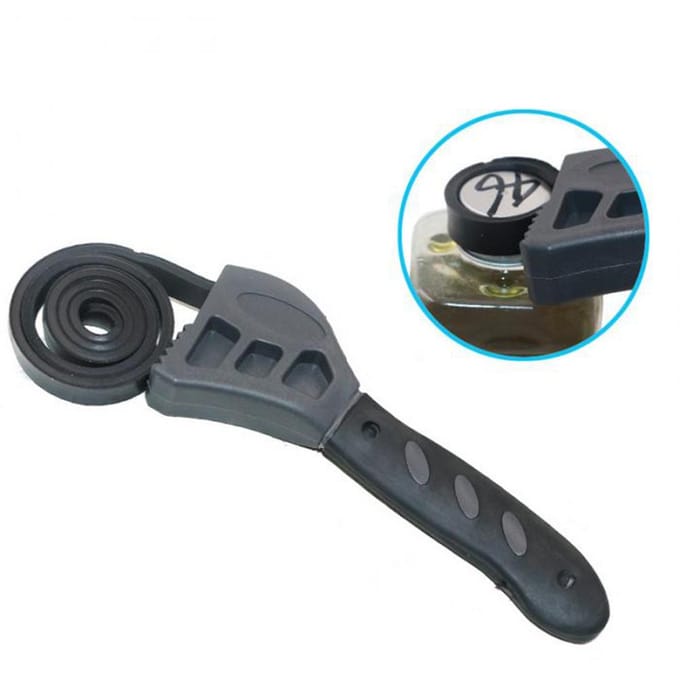 50cm Multifunctionele Rubberen Riem Sleutel Verstelbare Flesopener Auto Oliefilter Autoreparatie gray