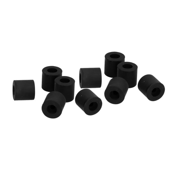 10 stuks Verwarmd bed bevestigingskolommen Silicone nivellering Stabiele buffer 3D-printer Verwarmd bed benodigdheden 16mm black