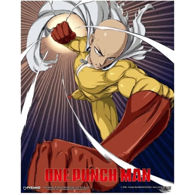 3D lenticulaire frame poster Pyramid One Punch Man - Saitama and Genos