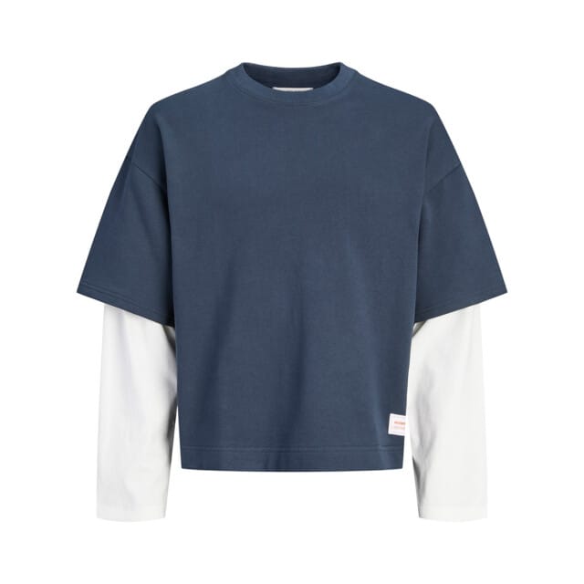 JACK&JONES JUNIOR JCOECHO DOUBLE LAYERED SWEAT CN JNR Jongens Trui - Maat 176