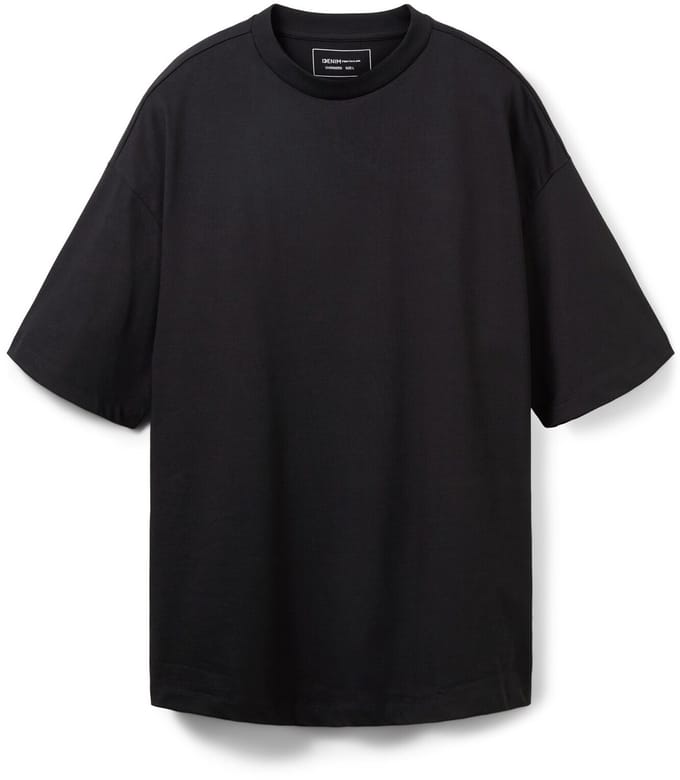 Tom Tailor Denim - Oversized T-shirt van katoen - Maat XL - Black