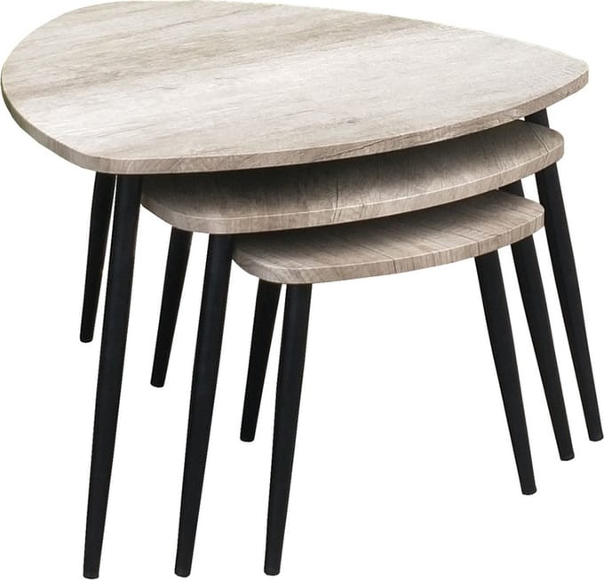 salontafel manhattan- 3 delig set- bijzettafels