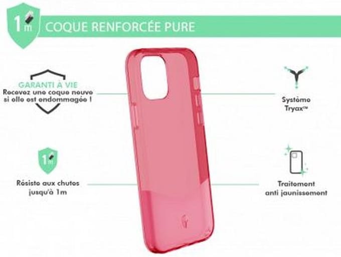 Force Case, Hoesje geschikt voor iPhone 12 / 12 Pro - PURE Versterkt, Transparant
