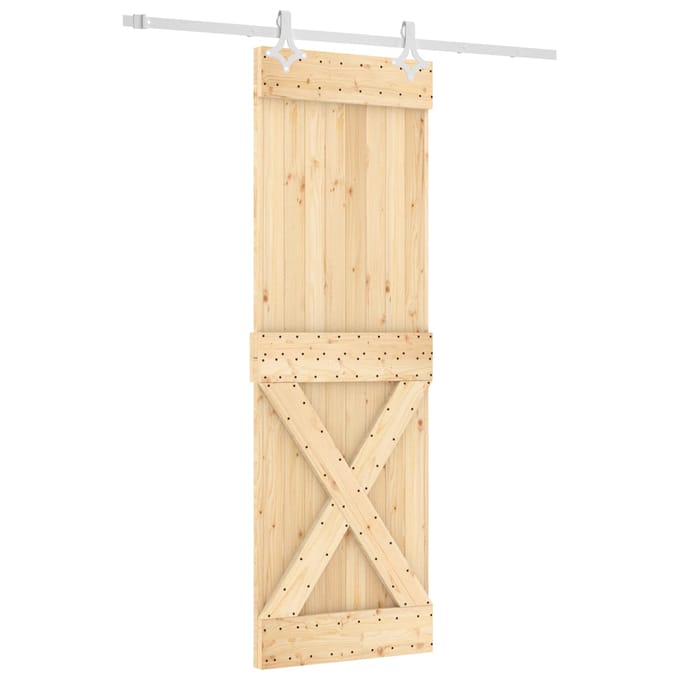 vidaXL - Schuifdeur - 70 - x - 210 - cm - Massief - Pine - Hout - (Onbehandeld)