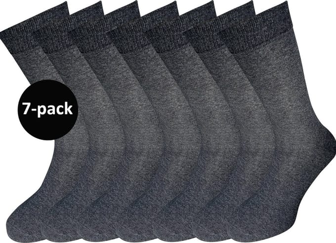 WeirdoSox dames sokken - 7-pack - Antraciet - Maat 39-42