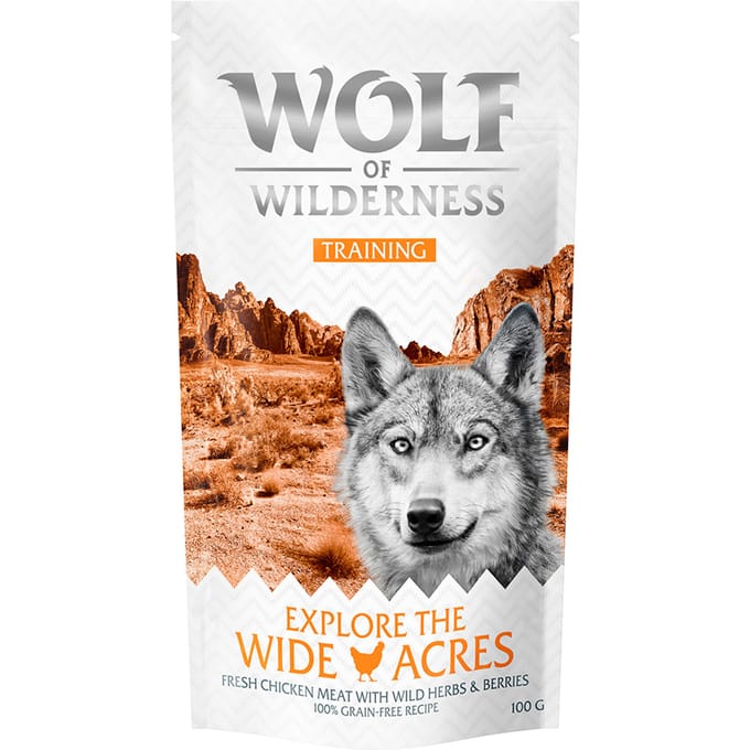 Wolf of Wilderness Training “Explore the Wide Acres” Kip - 100 g
