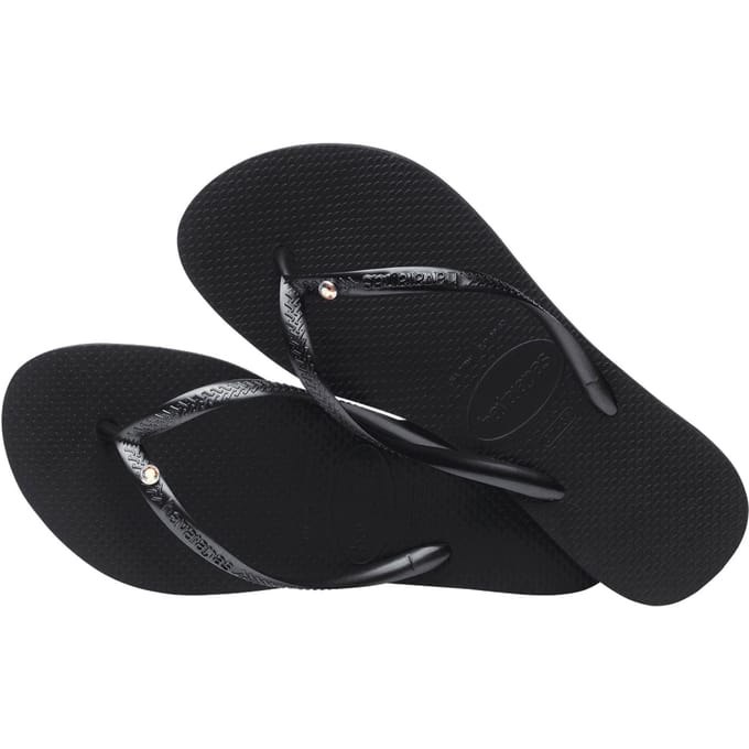 Havaianas Slim Crystal Flip Flops Dames - Zwart- Dames, Zwart 35/36