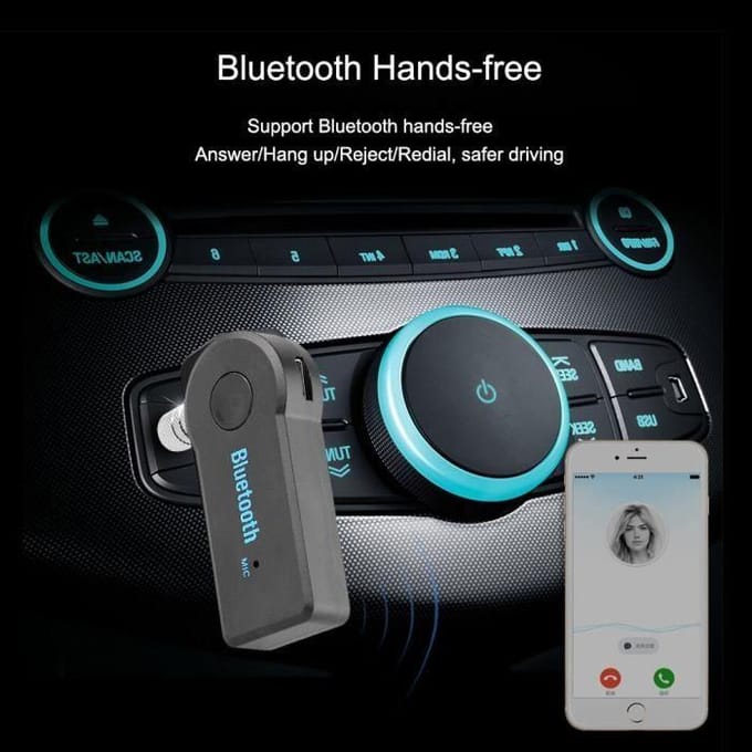 Zenders, Bluetooth Ontvanger Adapter Jack Aux 3.5mm, Handsfree Kit voor Auto, Audio Ontvanger Adapter