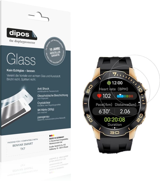dipos – 2x Pantserfolie geschikt voor BENYAR SMART TX7 | 9H Screenprotector