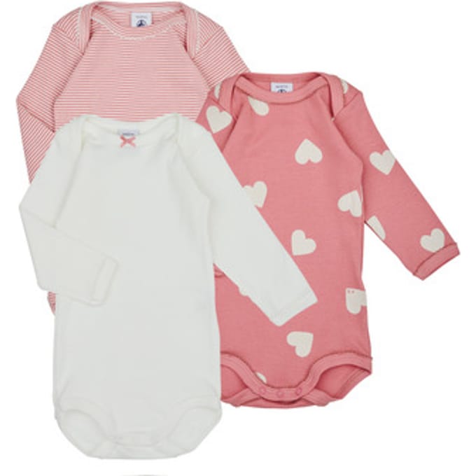 Petit Bateau  Kinder bodies BODY US ML COEUR PACK X3