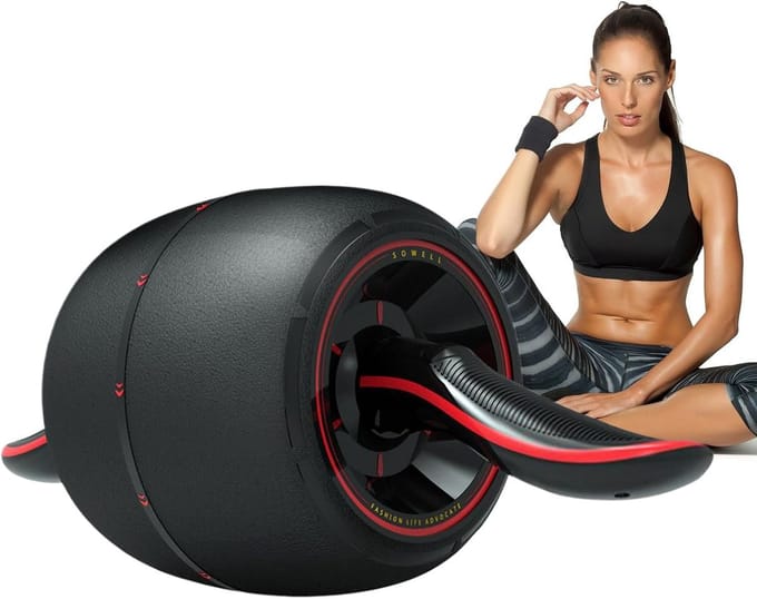 Ab Roller Wiel - Buikspierroller Krachttrainer - Core Training - Automatische Rebound - 437 cm - Meerkleurig
