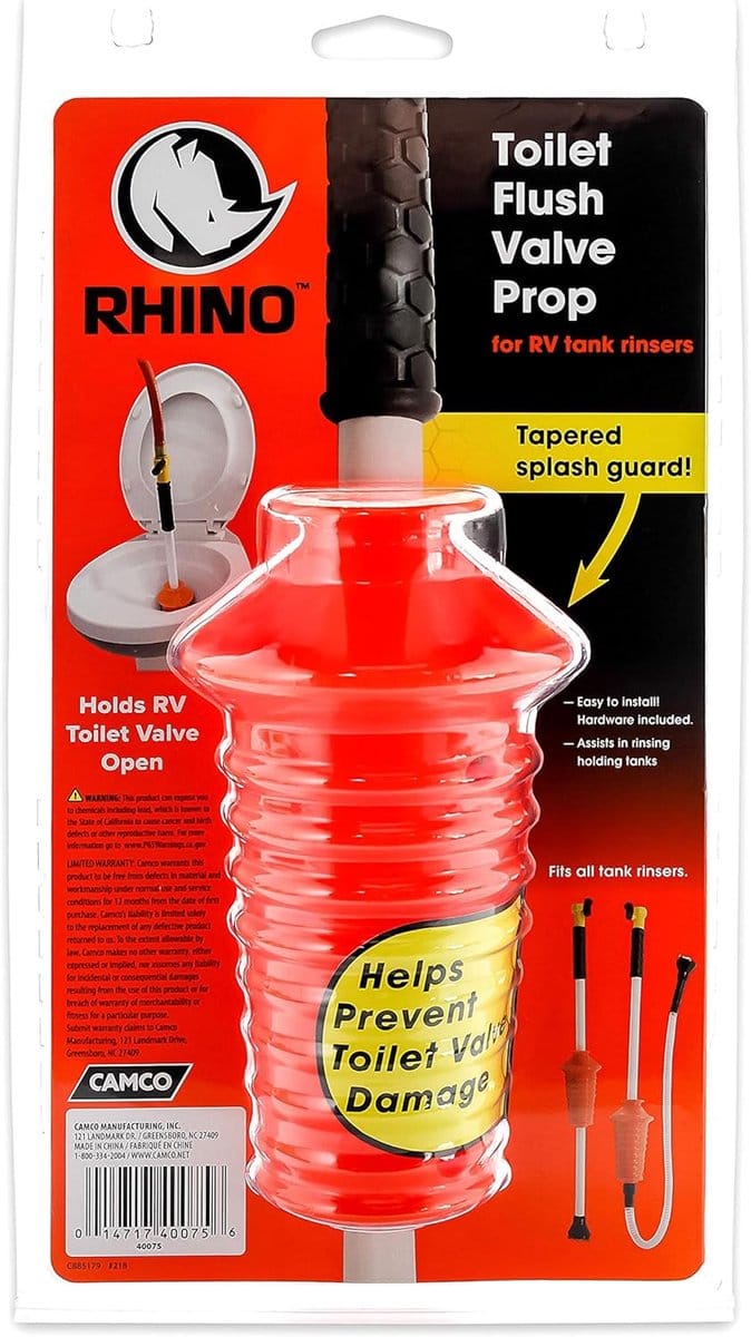 Universele Toilet Spoelklep Houder voor Caravan en Camper - Rood