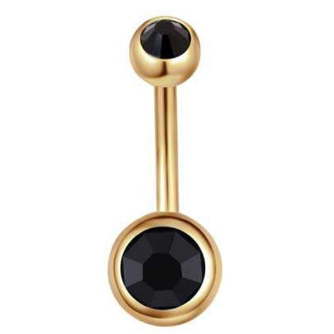 Navel Piercing - Goud Met Steentjes