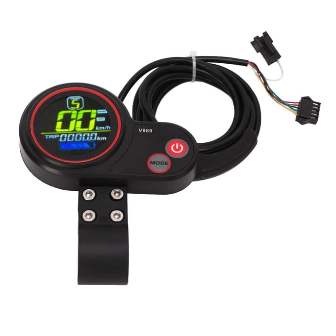 Elektrische Scooter Duimgashendel Display Dashboard Bedieningspaneel met USB 24V 36V 48V black