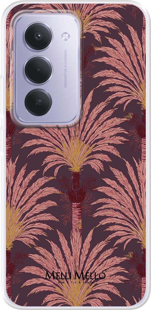 Melli Mello Telefoonhoesje Crimson Palm (Soft case) - Samsung Galaxy S22 Plus