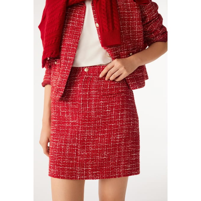 BA&SH Jupe Diluna Rouge Maat: 40 | Mini Rokken Outlet | Dames | Rood
