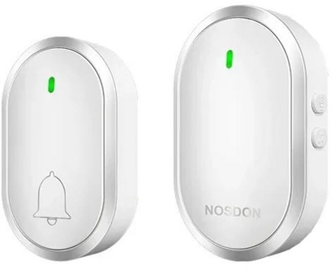 DrPhone DoorLink Draadloze Deurbel – IP44 Waterbestendig – 38 Beltonen – LED Indicator – Plug-in Ontvanger – Wit