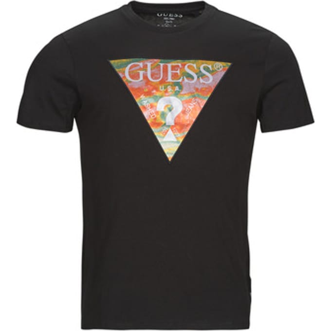 Guess  T-shirt Korte Mouw SS BSC ABSTRACT TRI LOGO TEE