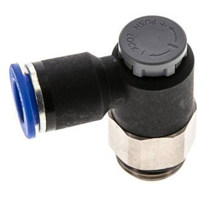L-stuk Regelventiel 12 mm - G1/2'' Regeling-Uit Messing/Nylon Borgmoer