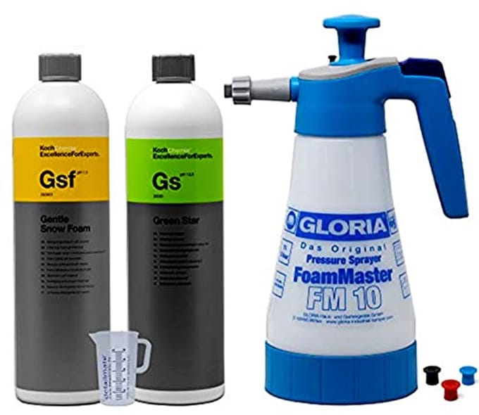 Actieve schuim Prewash set met schuimsproeier en universele reiniger