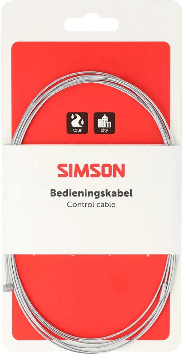 Simson Versnellingskabel binnenkabel 2,25 m met tonnippel en peernippel voor fiets