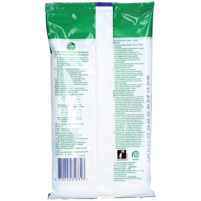 Dettol Desinfecterende Reinigingsdoekjes Cleanser - 30 stuks