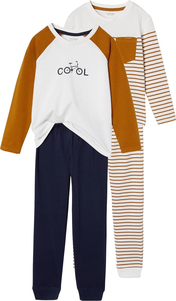 Vertbaudet Set van 2 "coole" pyjamabroeken voor jongens