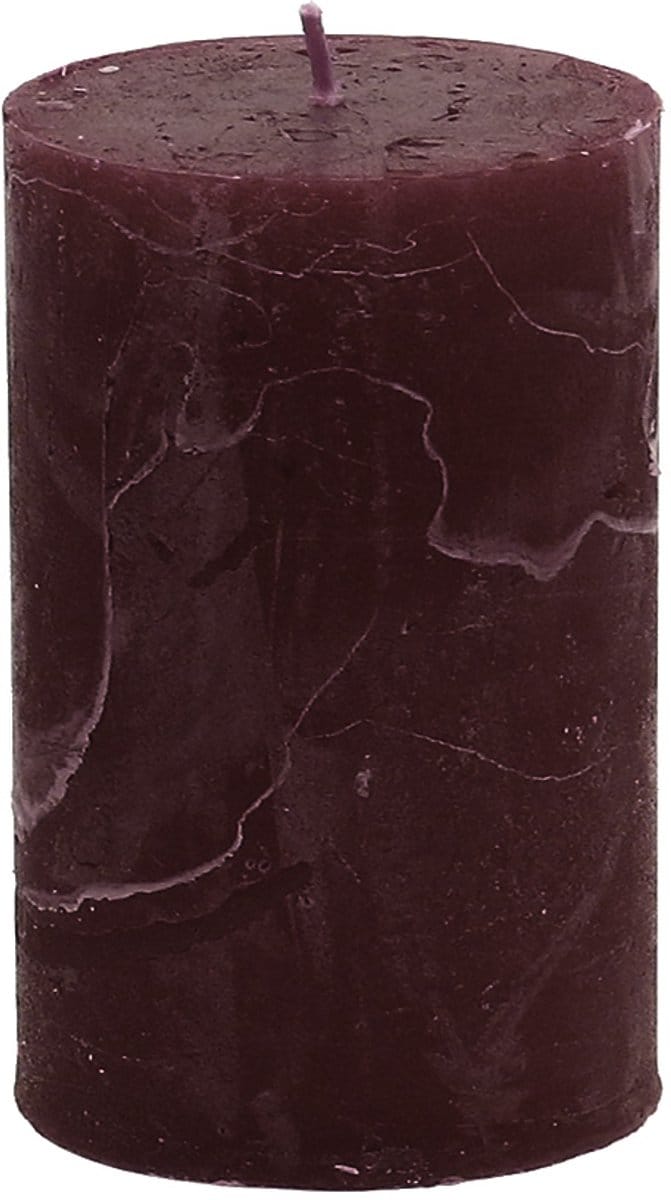 Effen kaarsen bordeaux 60x100mm 4st, 4 Stück