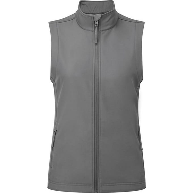 Premier Dames/Dames Windchecker Gerecycled Printbaar Gilet (Donkergrijs)