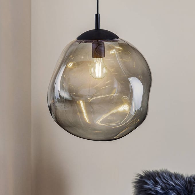 TK Lighting SOL Hanglamp Zwart Glas Modern Loft Design