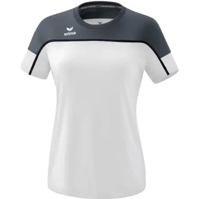 Erima Change T-Shirt Dames - Zwart / Slate Grey / Wit | Maat: 36