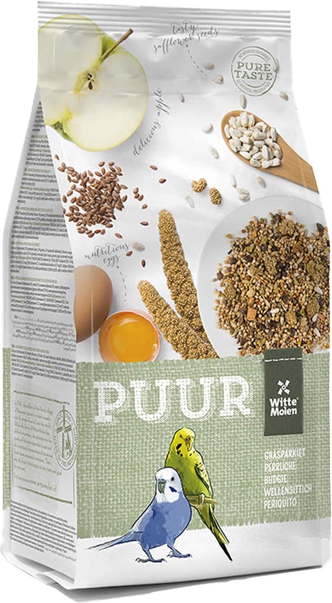 Witte Molen - Binnenvogelvoer - Vogel - Puur Parkiet 750gr - 1st