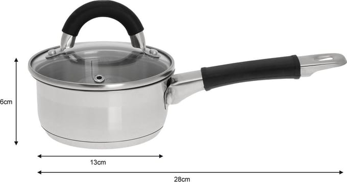 Kinghoff - steelpan met deksel - rvs - 0,5 liter