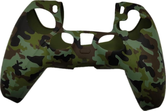 KELERINO. Hoesje geschikt voor Playstation 5 Controller - Camouflage Groen