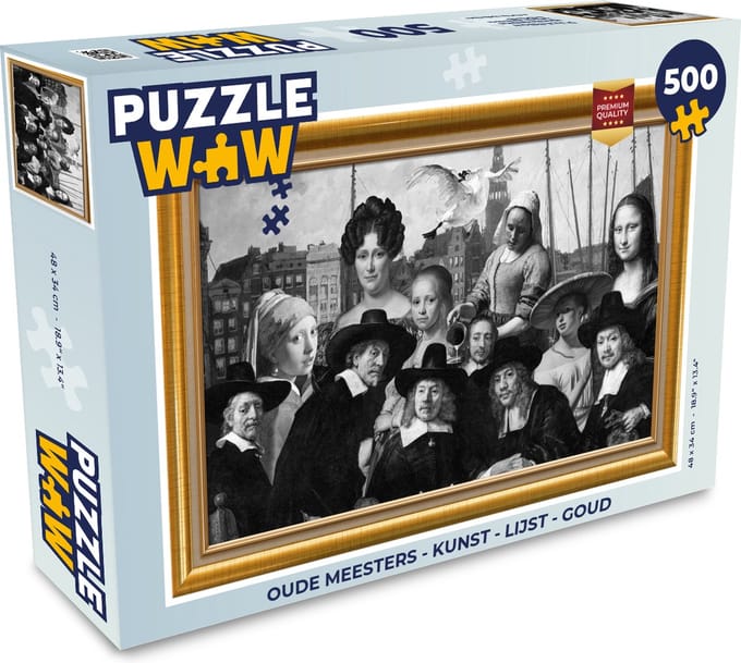 Puzzel Oude Meesters - Kunst - Lijst - Goud - Legpuzzel - Puzzel 500 stukjes