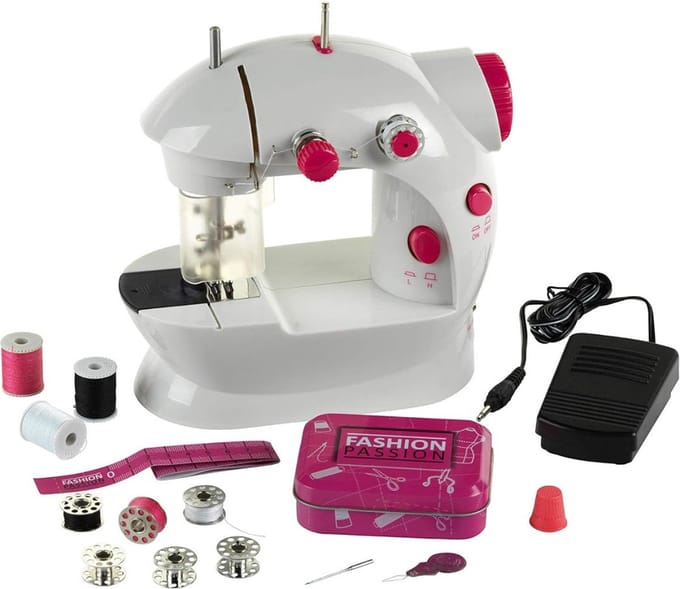 DD Kindernaaimachine - Naaimachine voor Kinderen - Naaien kinderen - 20x13x20cm - Wit