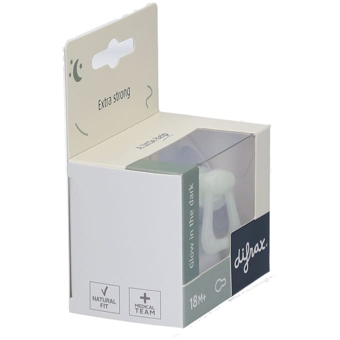 Difrax Fopspeen - Natural - 20+ Maanden - Glow in the Dark