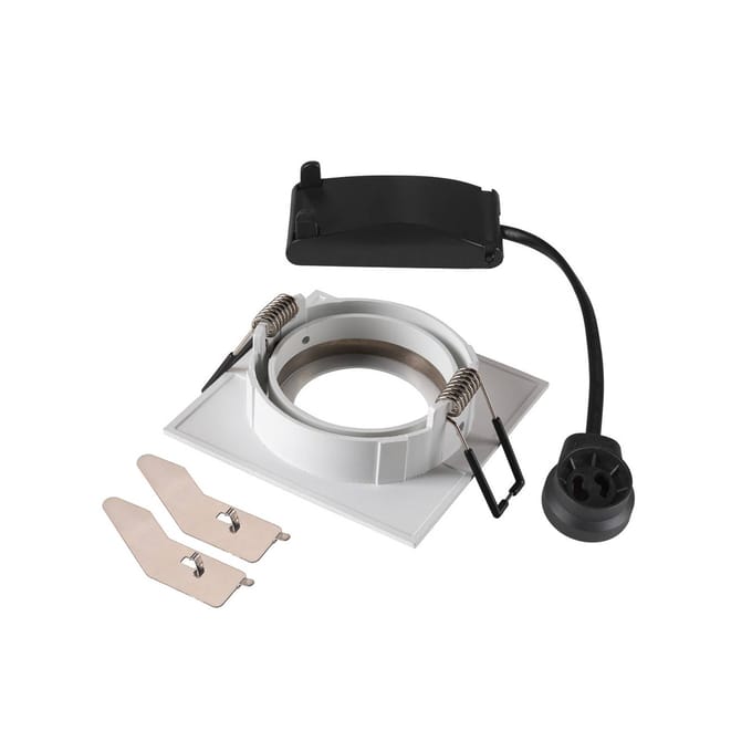 SLV Plafond inbouwlamp New Tria, wit, aluminium, lengte 8,2 cm