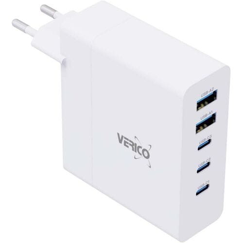 Verico Mojo 140W GaN 5 USB-oplader 140 W 2x USB-A, 3x USB-C USB PD 3.0 Wit Binnen