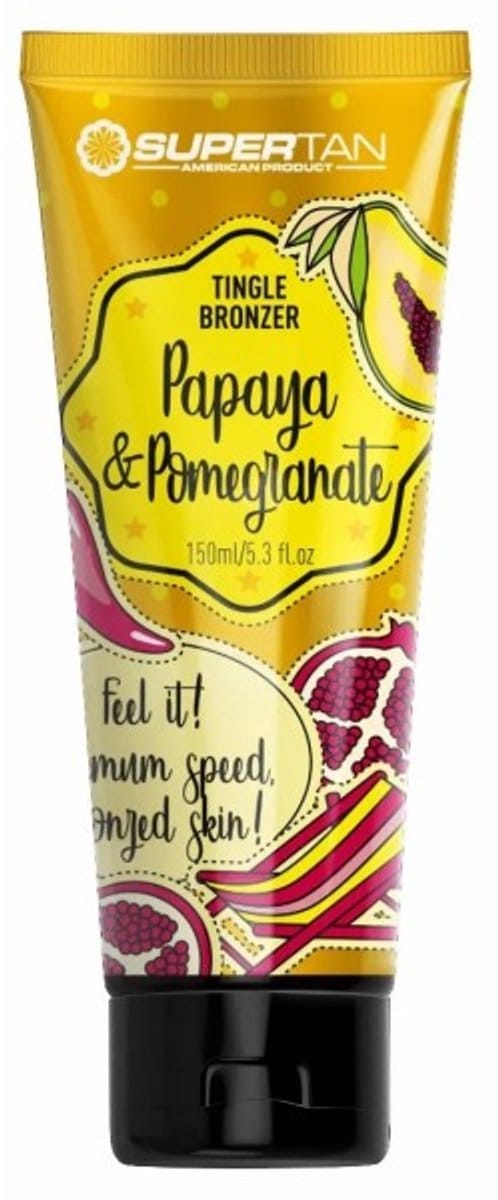 Super Tan - Papaya & Pomegranate - Zonnebankcrème 150ml