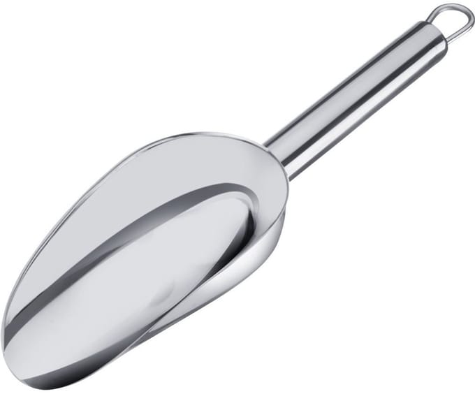 Westmark Keukenhulp voedsel doseer schep - rvs - 50 ml - 21 x 5.5 cm - opstaande rand