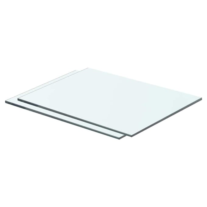 vidaXL - Schappen - 2 - st - 40x25 - cm - glas - transparant